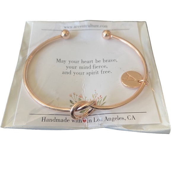 Accent Culture “TIE THE KNOT" Coin Initial Bracelet - Picture 4 of 4